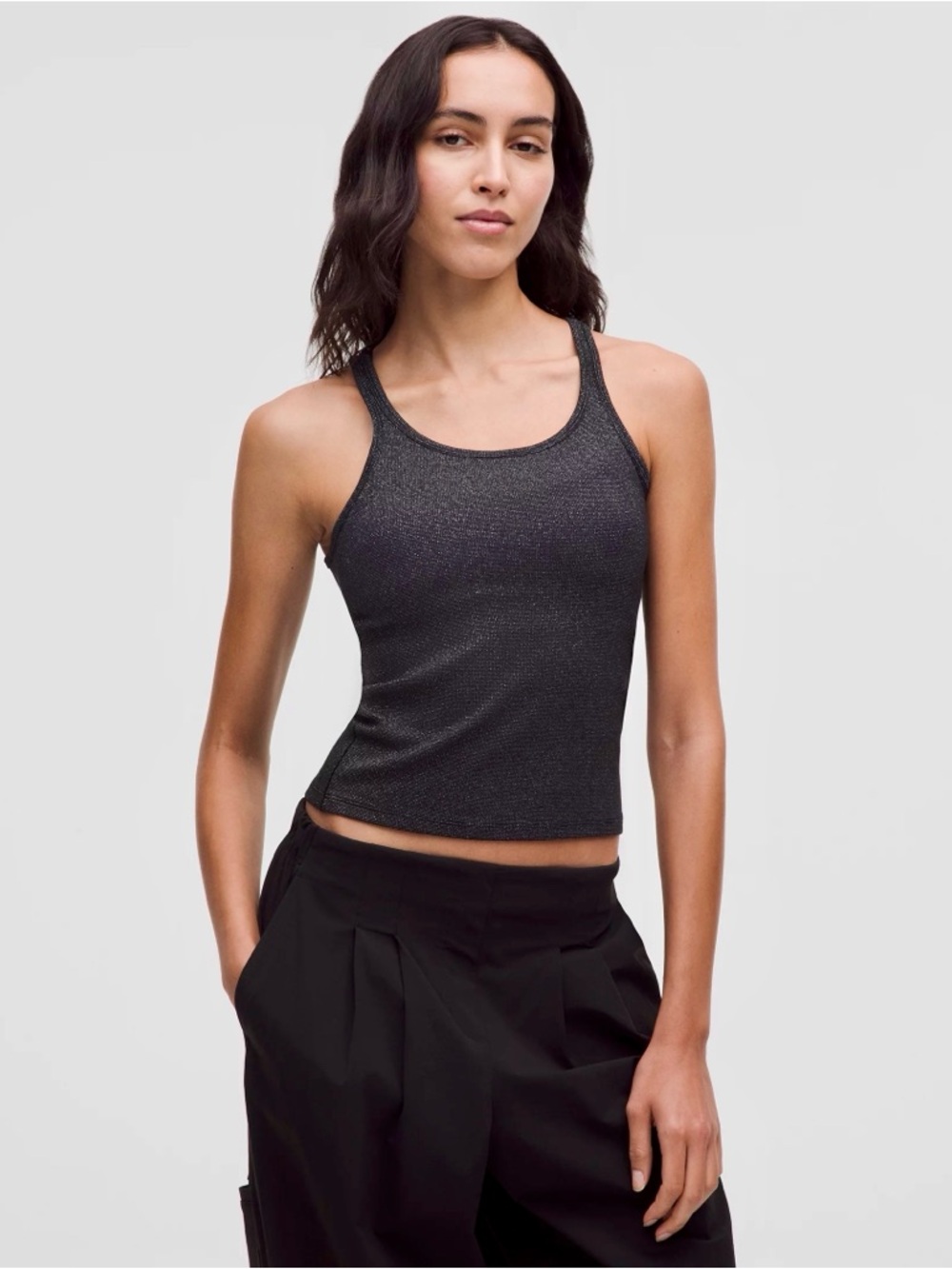 New Lululemon Hold Tight Thin Strap Tank Top - Black Sparkle